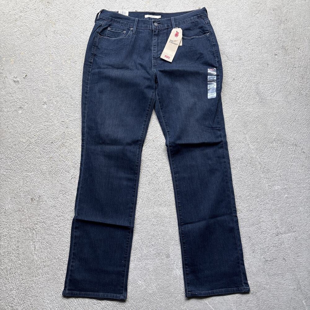 New Levi's 505 Women’s Denim Jeans Straight 12 M 31x32 Dark Wash Overdye